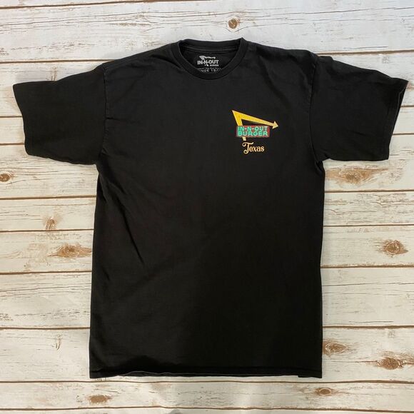 IN-N-Out Burger Texas‎ Shirt Mens Medium Black Graphic Print - Picture 1 of 9